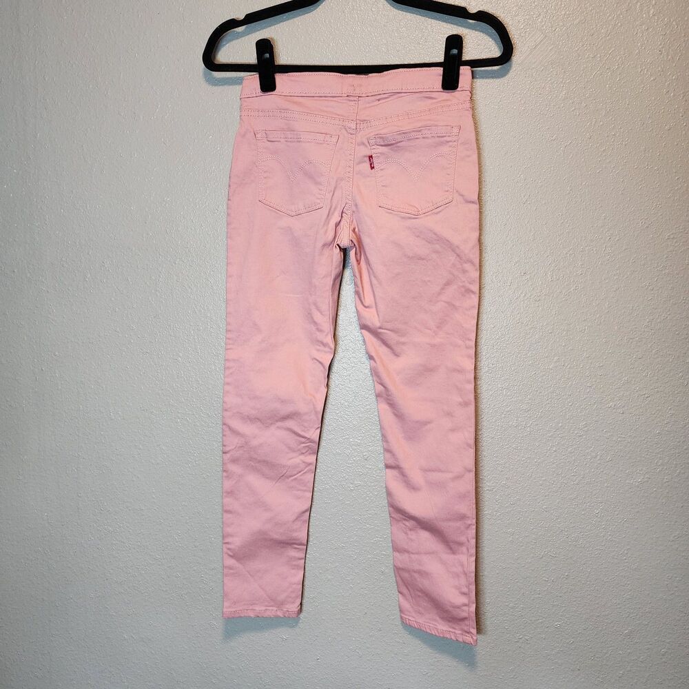 Levis Girls Pull On Jeggings Size 12 Pink Stretch Denim Pants Skinny